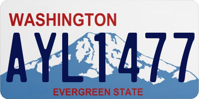 WA license plate AYL1477