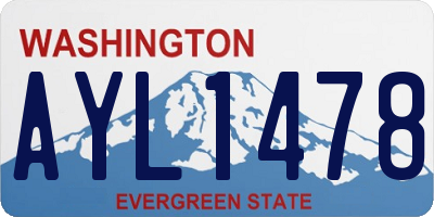WA license plate AYL1478