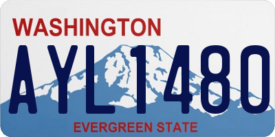 WA license plate AYL1480