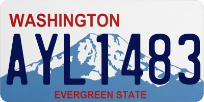 WA license plate AYL1483