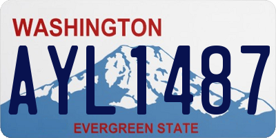 WA license plate AYL1487