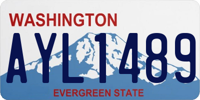 WA license plate AYL1489