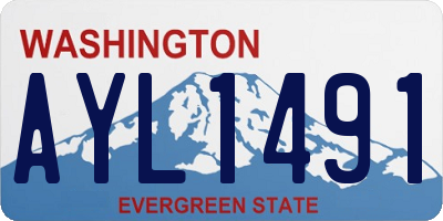 WA license plate AYL1491