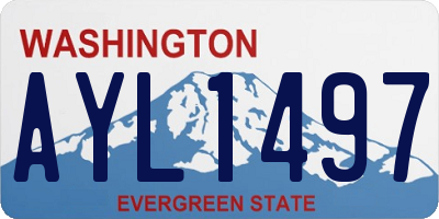 WA license plate AYL1497
