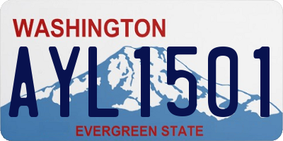 WA license plate AYL1501