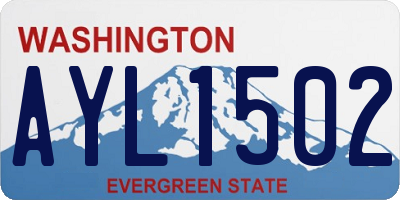 WA license plate AYL1502