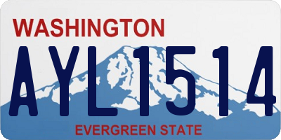 WA license plate AYL1514