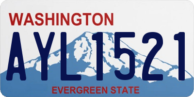 WA license plate AYL1521