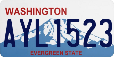 WA license plate AYL1523