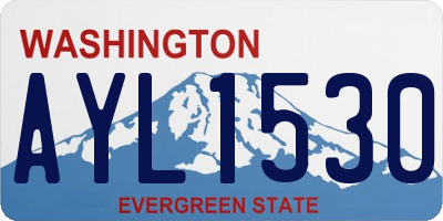 WA license plate AYL1530