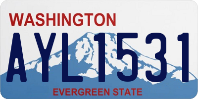 WA license plate AYL1531