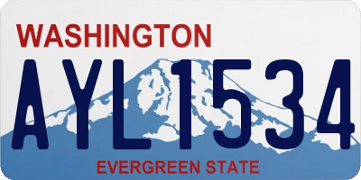 WA license plate AYL1534