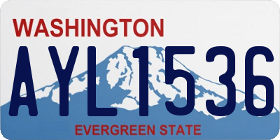 WA license plate AYL1536