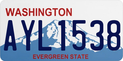 WA license plate AYL1538