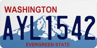 WA license plate AYL1542