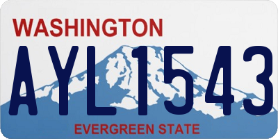 WA license plate AYL1543