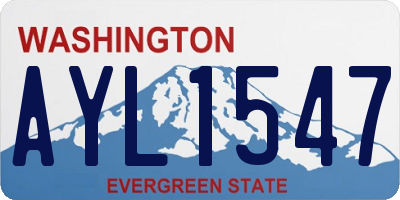 WA license plate AYL1547