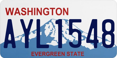 WA license plate AYL1548