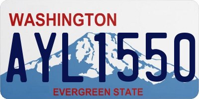 WA license plate AYL1550