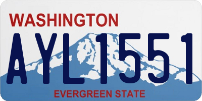 WA license plate AYL1551