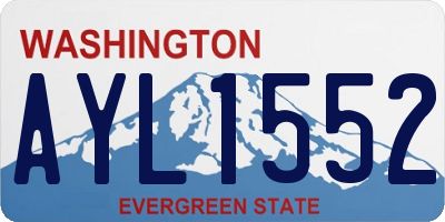 WA license plate AYL1552