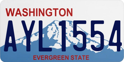 WA license plate AYL1554