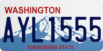 WA license plate AYL1555