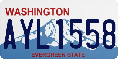 WA license plate AYL1558