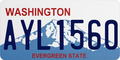 WA license plate AYL1560