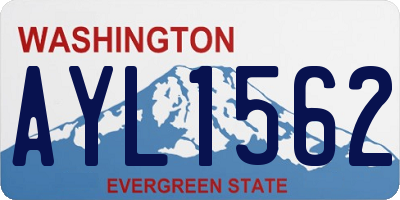 WA license plate AYL1562