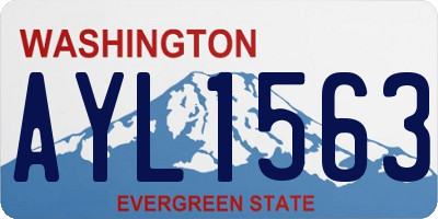 WA license plate AYL1563