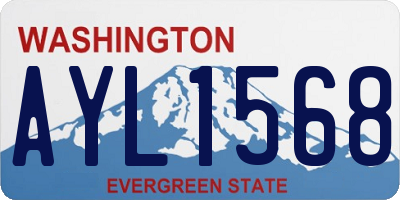 WA license plate AYL1568