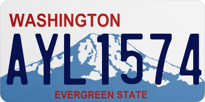 WA license plate AYL1574