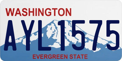 WA license plate AYL1575