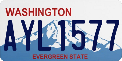 WA license plate AYL1577
