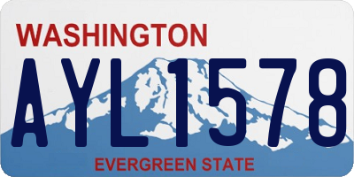 WA license plate AYL1578
