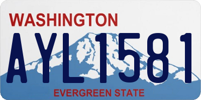 WA license plate AYL1581