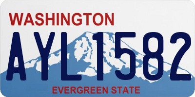 WA license plate AYL1582