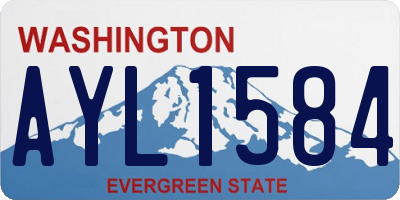 WA license plate AYL1584