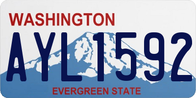 WA license plate AYL1592