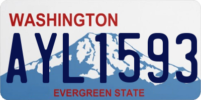 WA license plate AYL1593