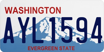 WA license plate AYL1594