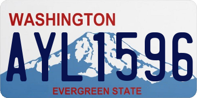 WA license plate AYL1596