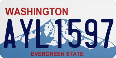 WA license plate AYL1597