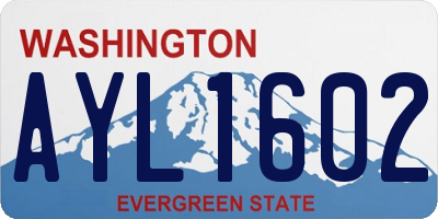 WA license plate AYL1602