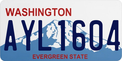 WA license plate AYL1604