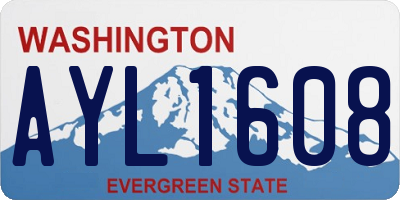 WA license plate AYL1608