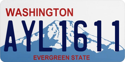 WA license plate AYL1611