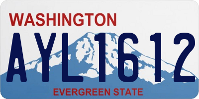 WA license plate AYL1612