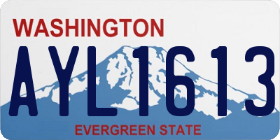WA license plate AYL1613